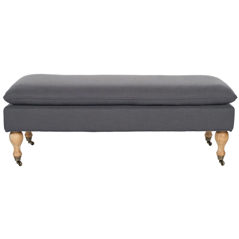 SAFAVIEH Tari Pillowtop Grey/ Sage Bench - 0 - 52 W x 21 D x 19 H - 52Wx21Dx19H