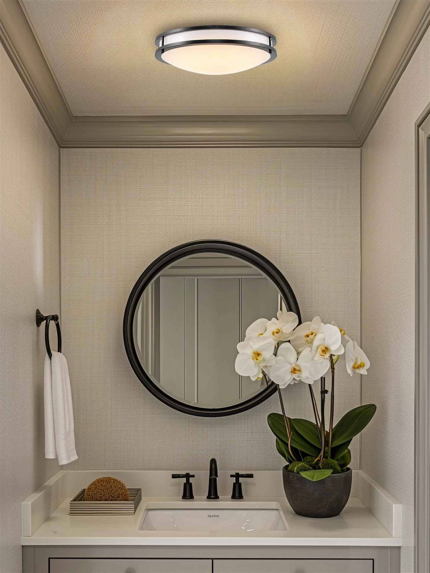 Brighton 16 Modern 2-Ring LED (24W) Flush Mount Ceiling Light