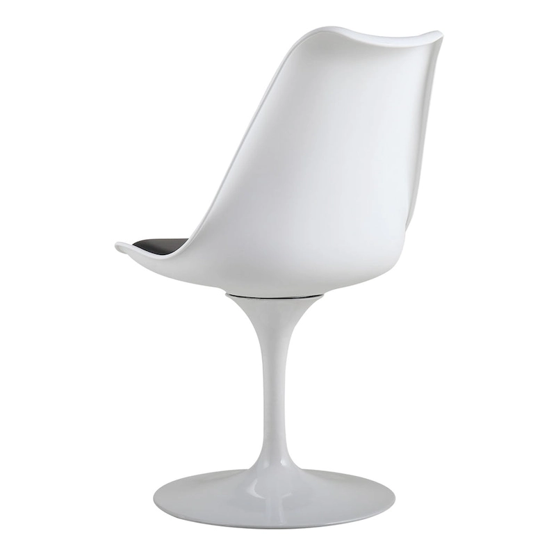 Swivel Tulip Side Chair,Dining Chair with Cushioned Seat and Curved Backrest