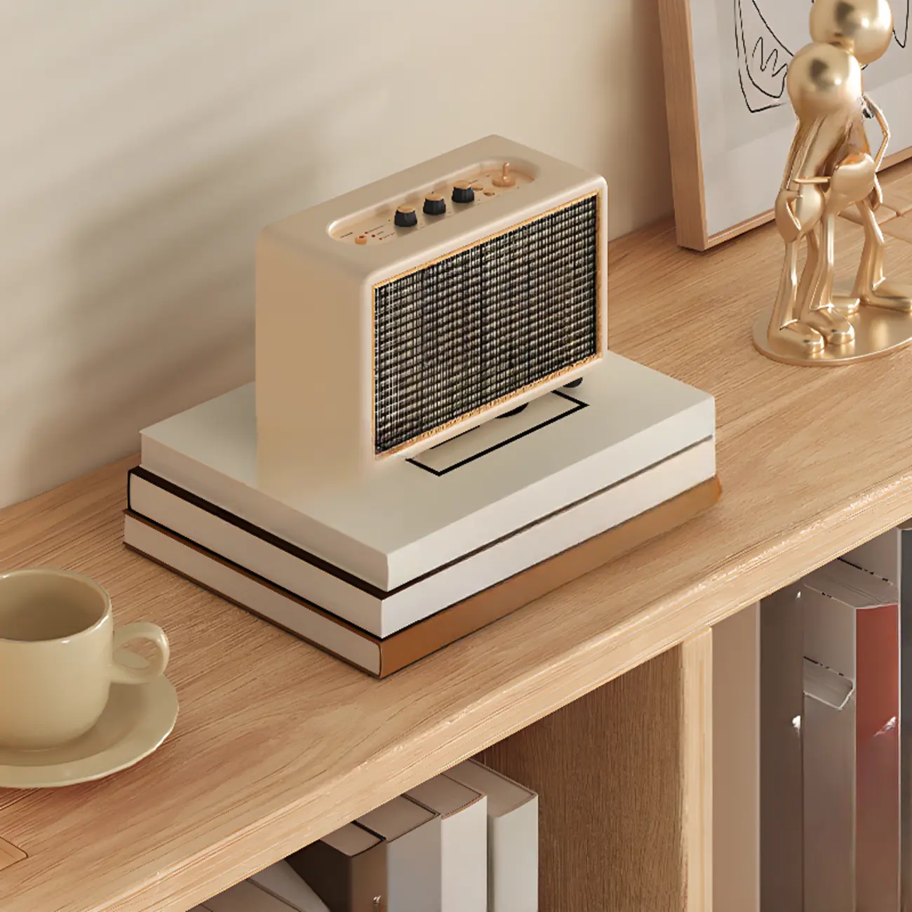 Modern Modular Rectangular Lateral Pine Wood Bookcase