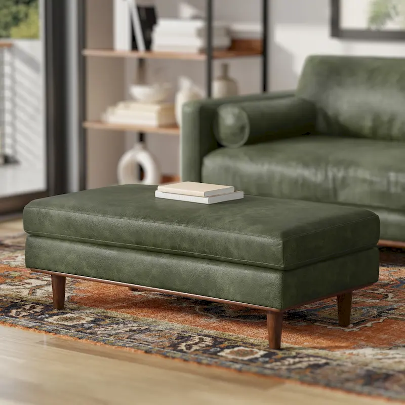 WYNDENHALL Brixley 49 inch Wide Mid-Century Modern Table Ottoman