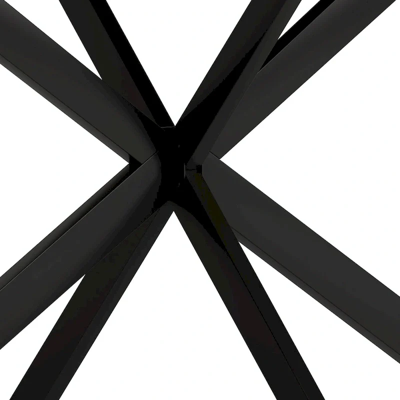 Retro Rectangular Dining Table with Carole Top and Black Embossed Center Plate