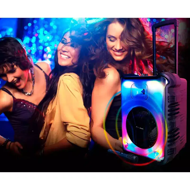 TOPTECH Angel-112 12 Bluetooth Speaker with Flame Effect Lights, Microphone & FM Radio