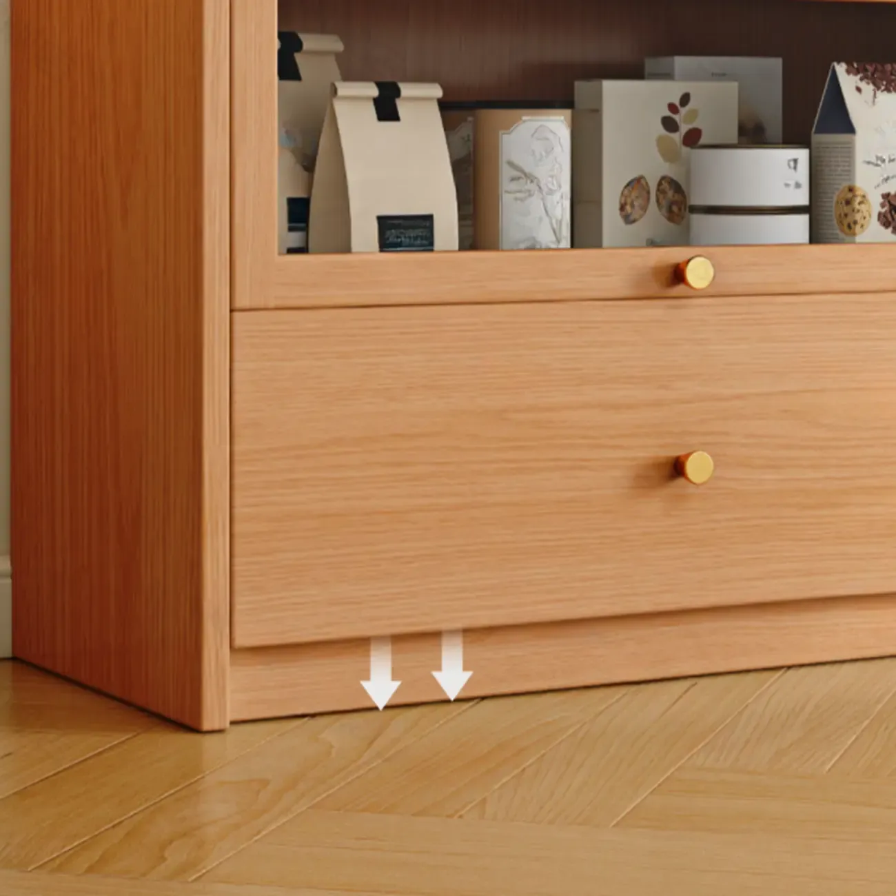 78.7''H Modern Cherry Wood 5-Tier Display Bookcase