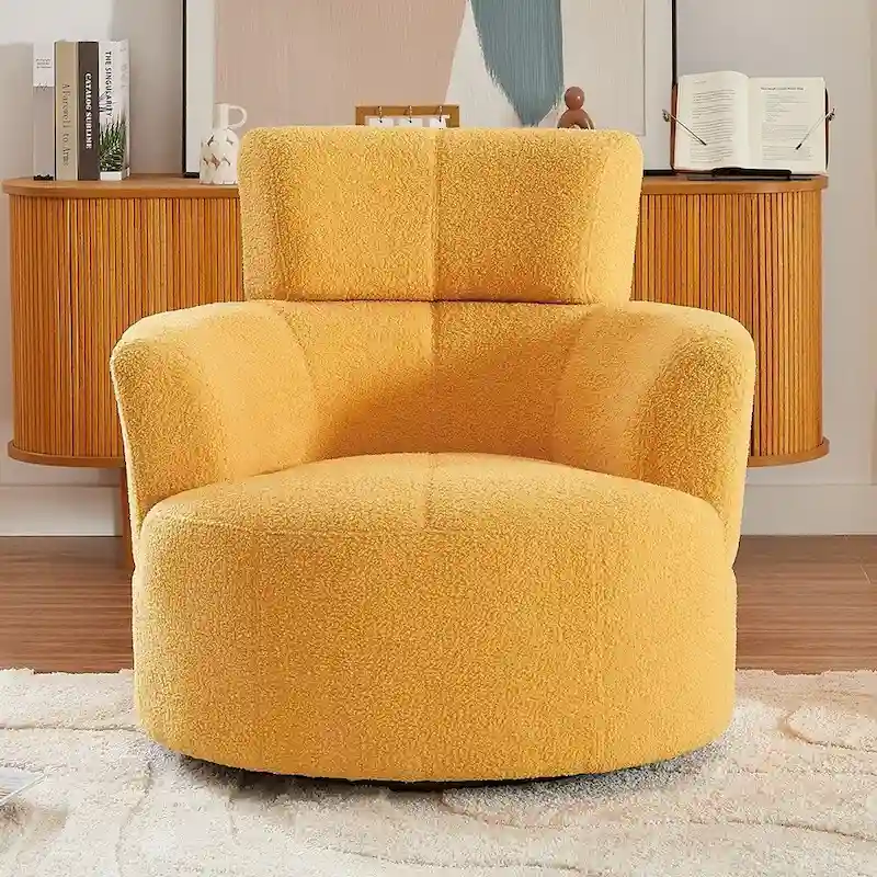 360Swivel Chair Upholstered Accent Barrel Chair