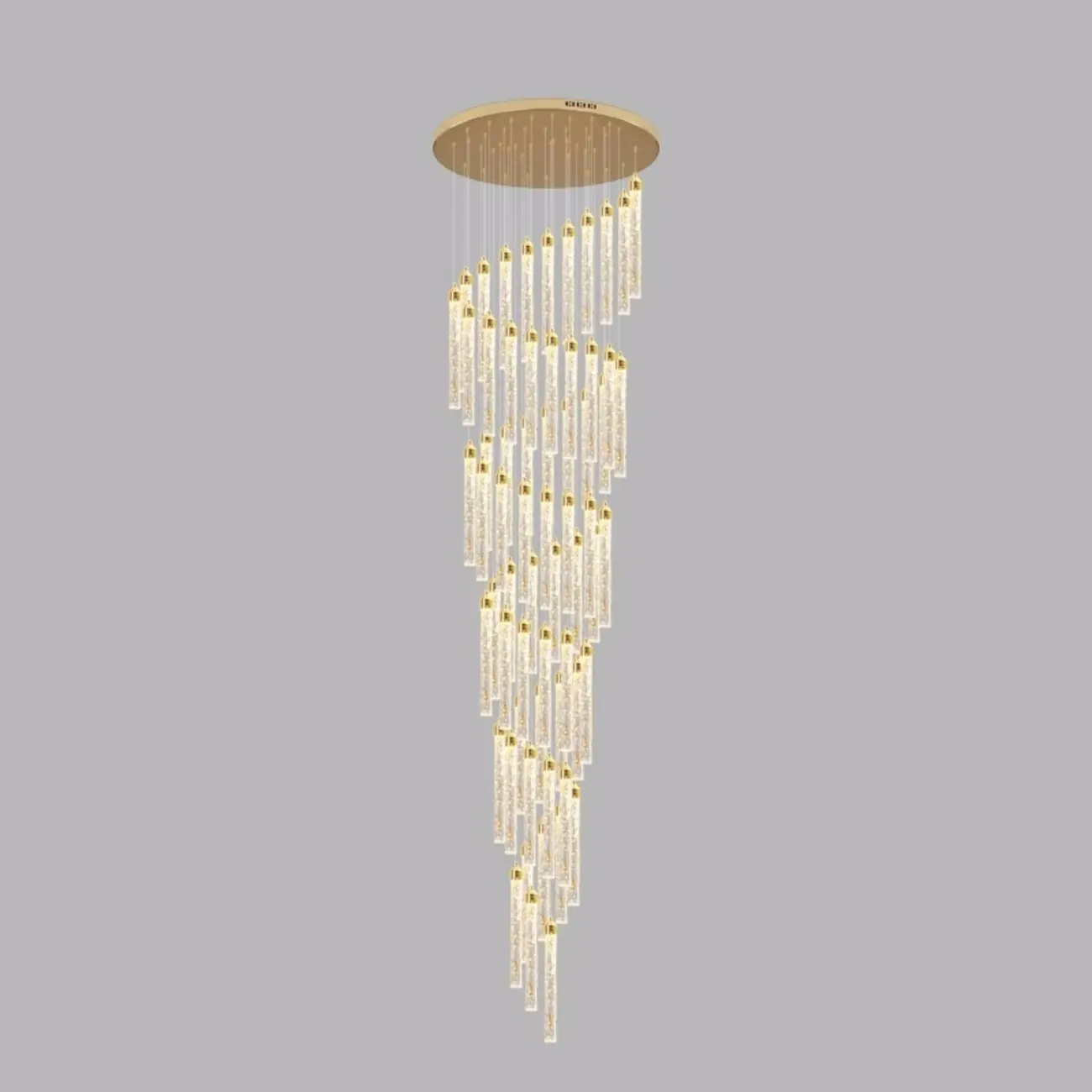 Modern Spiral Crystal Gold LED Chandelier Pendant Light