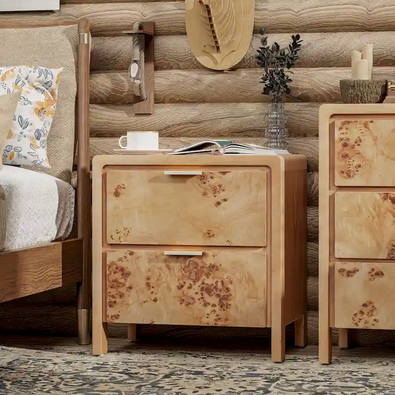 Brown Rustic Farmhouse Fully-Assembled Dresser with Wood Grain Drawers