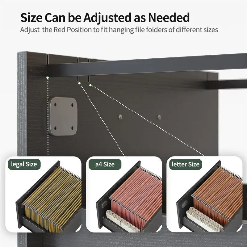 3-Drawer Mobile File Cabinet - 14.2 D x 31.5 W x 25.4 H