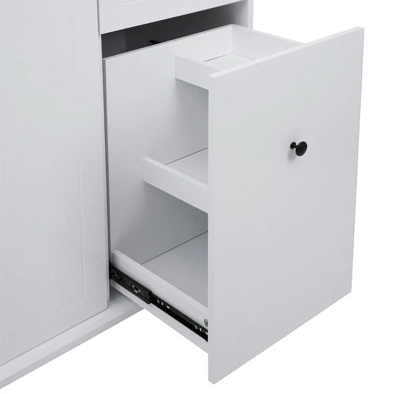 Merax 53.9 Width Rolling Kitchen Cart on Wheels with Drop Leaf