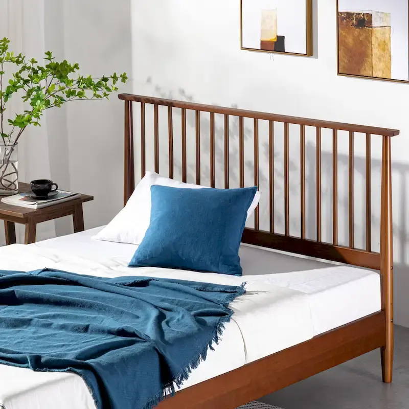Mid Century Wood Platform Bed Frame