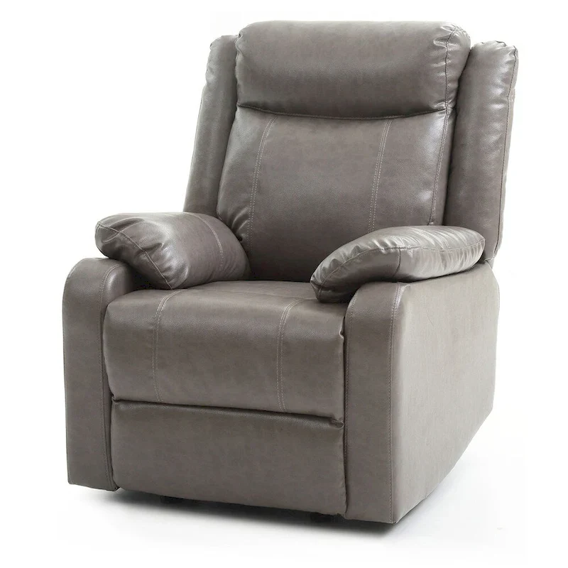 Faux Leather Rocking Recliner, Single Seat