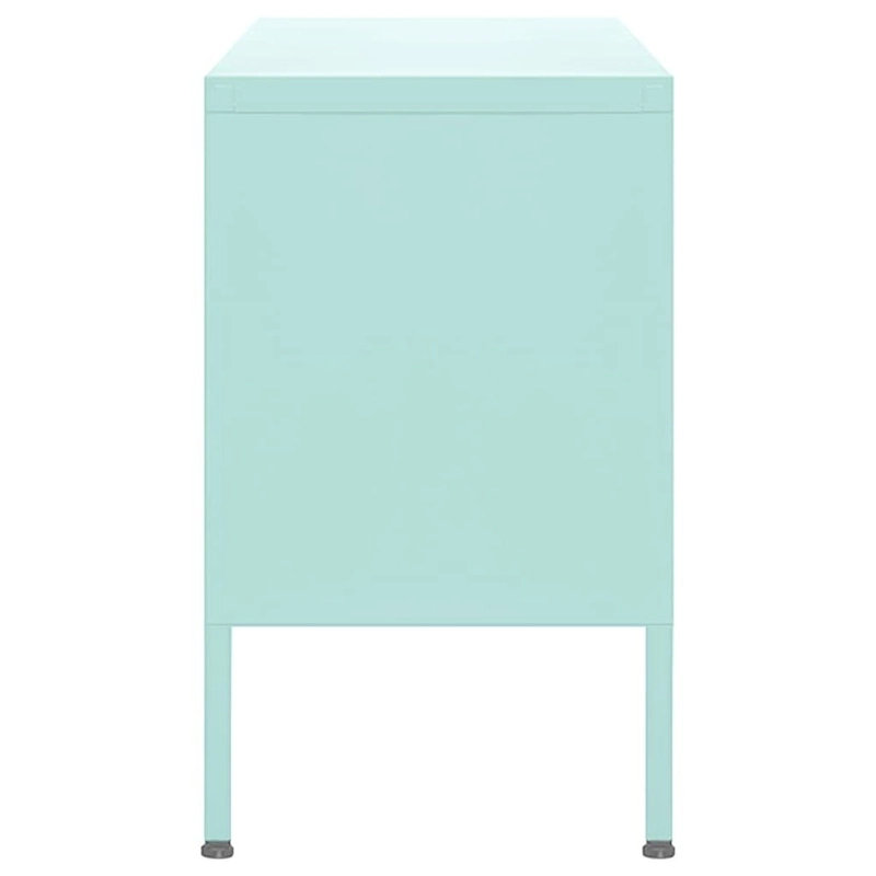 vidaXL TV Stand TV Unit Sideboard Home TV Console Media Unit Cupboard Steel - 41.3 x 13.8 x 19.7