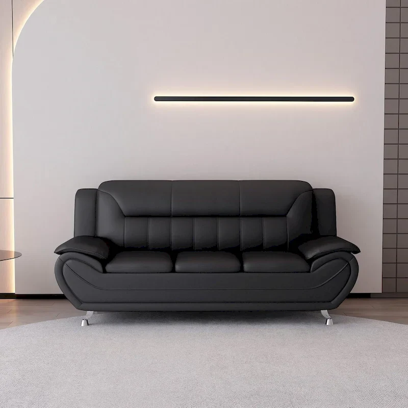Sanuel 79.2 Faux Leather Pillow Top Arm Sofa