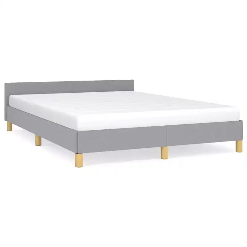 Bed Frame With Headboard Light Grey