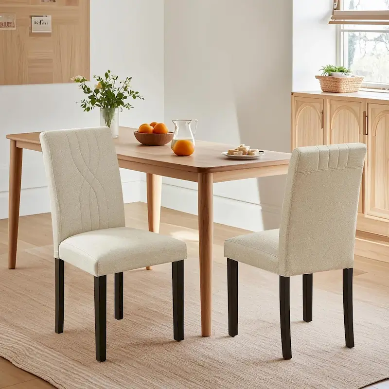 Upholstered Dining Chairs, Fabric Dining Room Kitchen Side Chair, Parson Dining Chairs