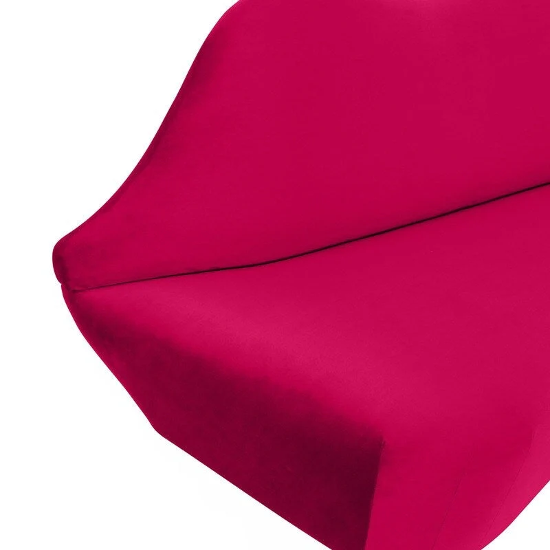 Lips Velvet Settee - 67.7 W x 29.1 D x 36 H