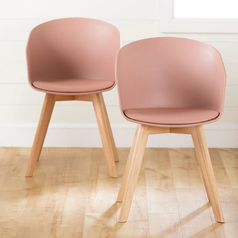 Dining Chair with Beech Wood Legs, Scandinavian Style, Set of 2