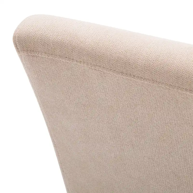 Fabric Upholstered Nailhead Trim Parsons Dining Chairs Terry Cloth Set of 2