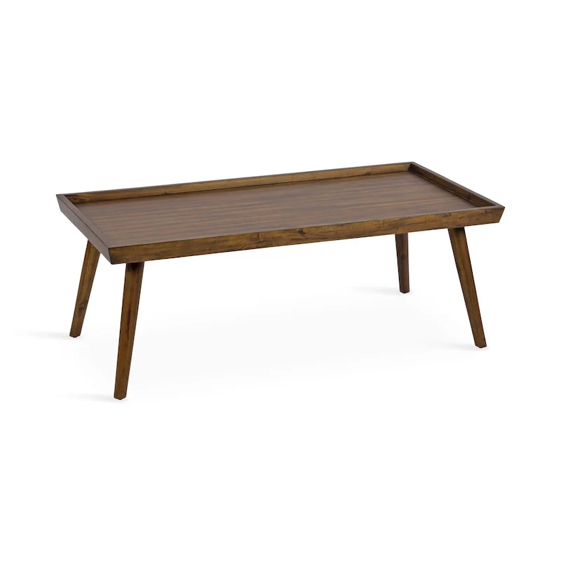 Walnut Brown Mid-Century Rectangle Coffee Table