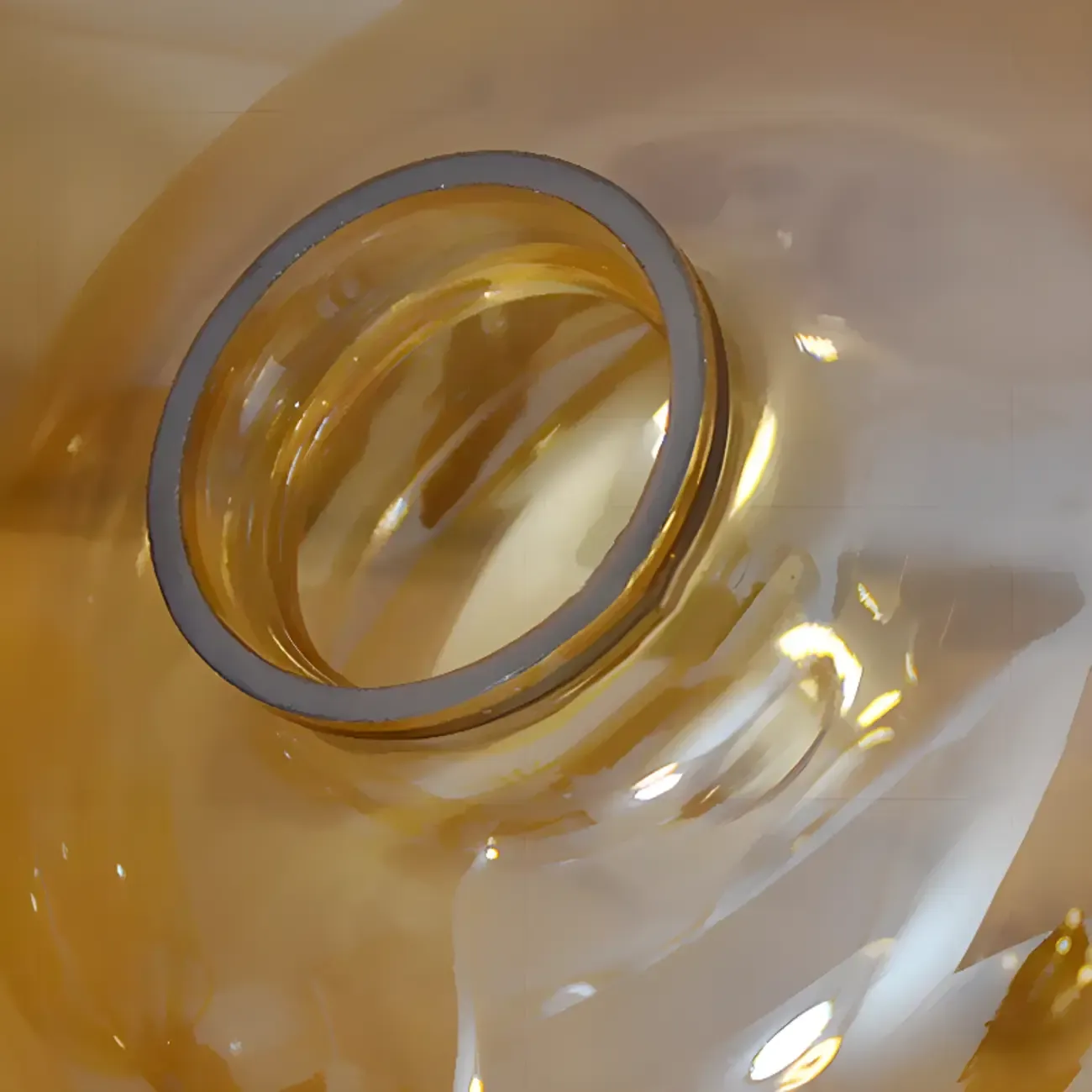 Clear Glass Drum Shade Industrial Semi Flush Mount Light