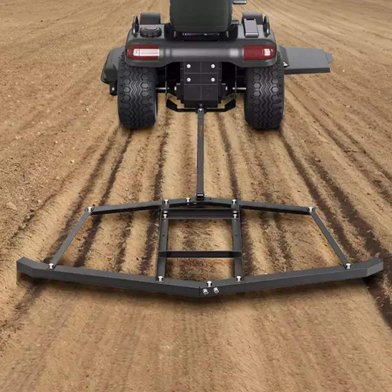 Heavy-Duty Steel Driveway Drag Harrow, 66 Width, Adjustable Bars & Pin Hitch, Supports Up to 50 lbs, for ATV/UTV/Lawn Tractor