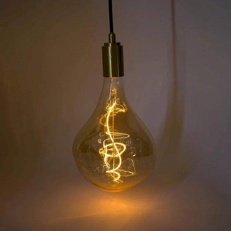 Brightech Scorpio 4-Watt Gradient Dimming Antiqued Brass Modern Industrial LED Pendant Light