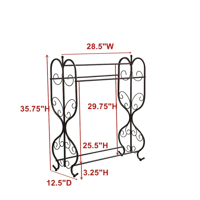 Free Standing Towel Rack, Pewter