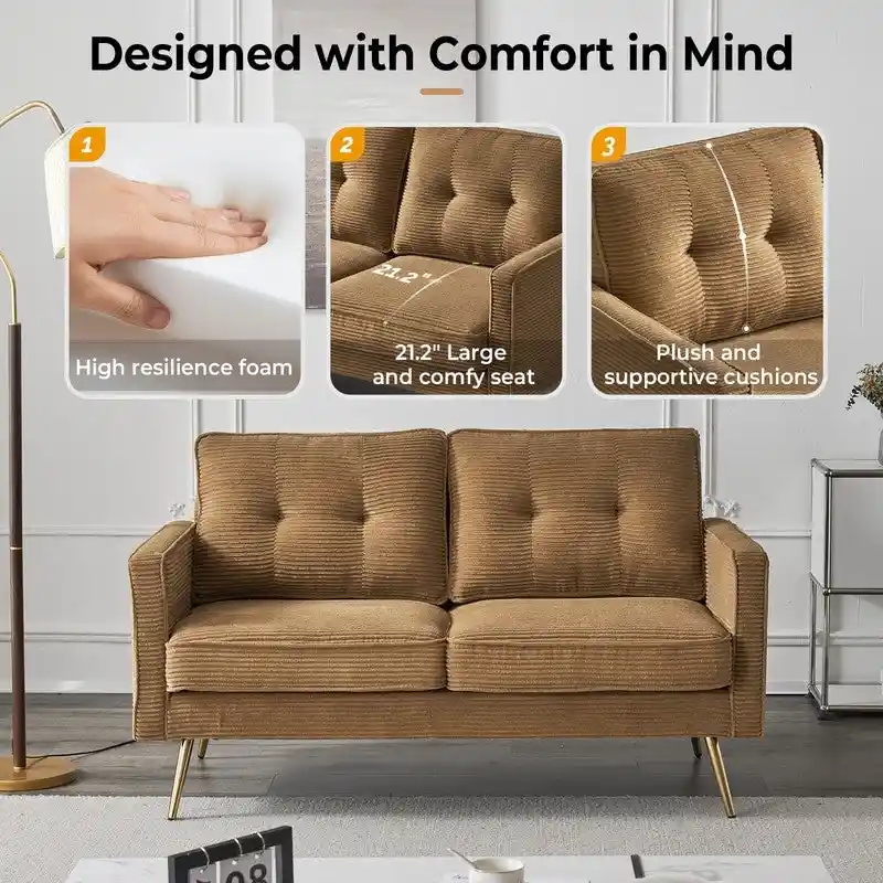 VINGLI 56 Modern Loveseat