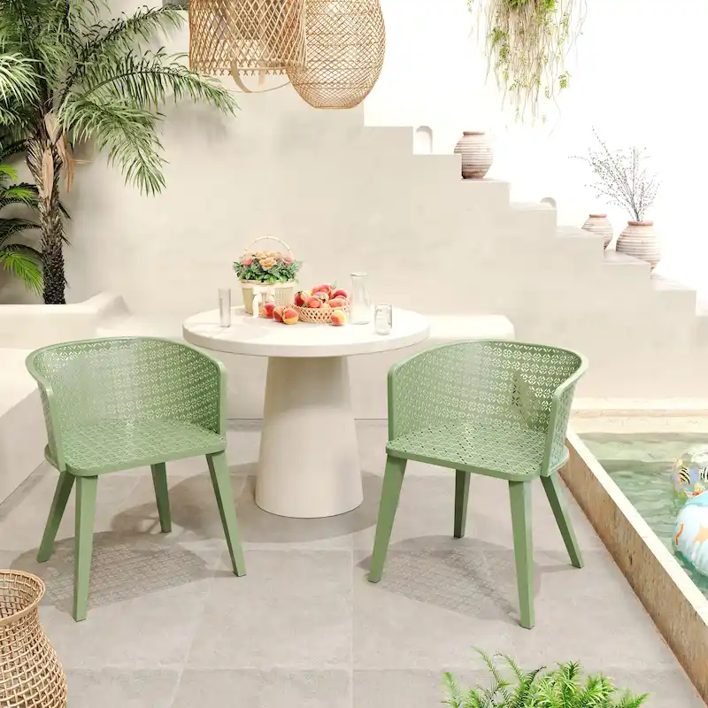 Christopher Knight Home - Milan Durable Outdoor Dining Chair Set for Stylish Gatherings
