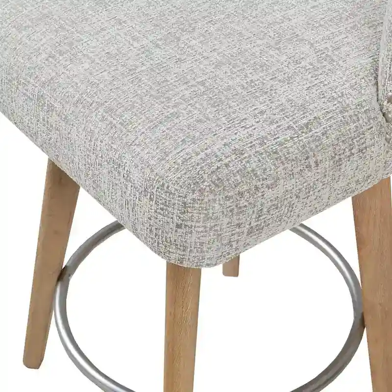 Madison Park Boyle Upholstered 360 Degree Swivel Counter Stool 26 H