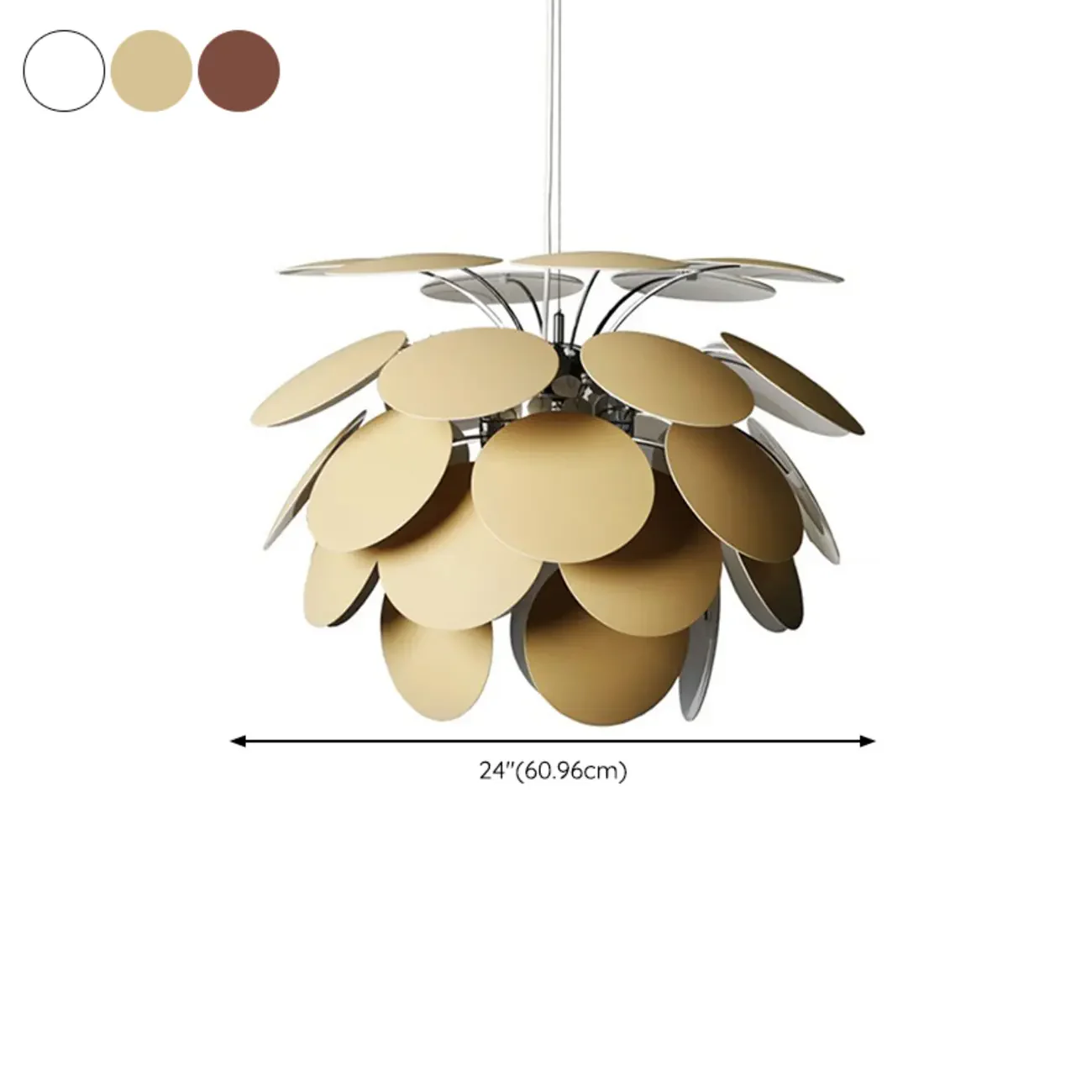 5 Tiers Modern Chandelier with Adjustable Metal Structure