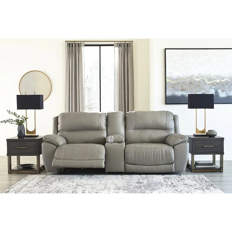Signature Design by Ashley Dunleith 3-Piece Power Reclining Sectional Loveseat with Console
