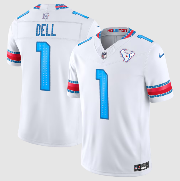 Houston Texans Tank Dell White 2026 Rivalries Collection Stitched Limited Jersey