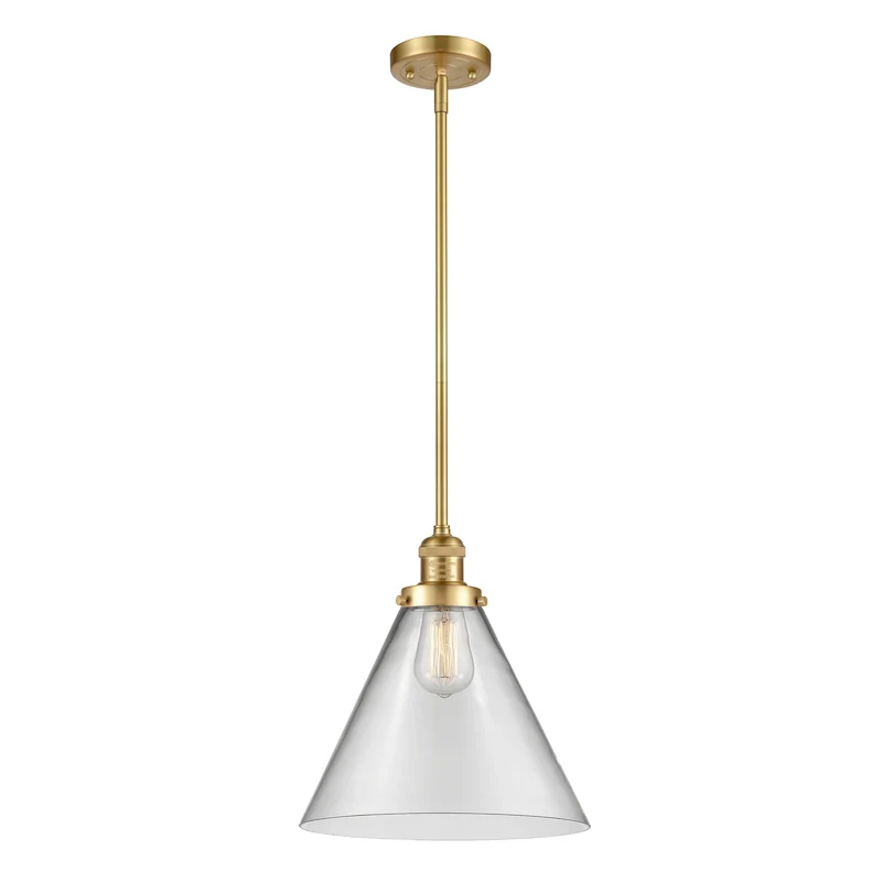 Innovations Lighting Franklin Restoration Cone - 1 Light 12  Stem Hung Mini Pendant