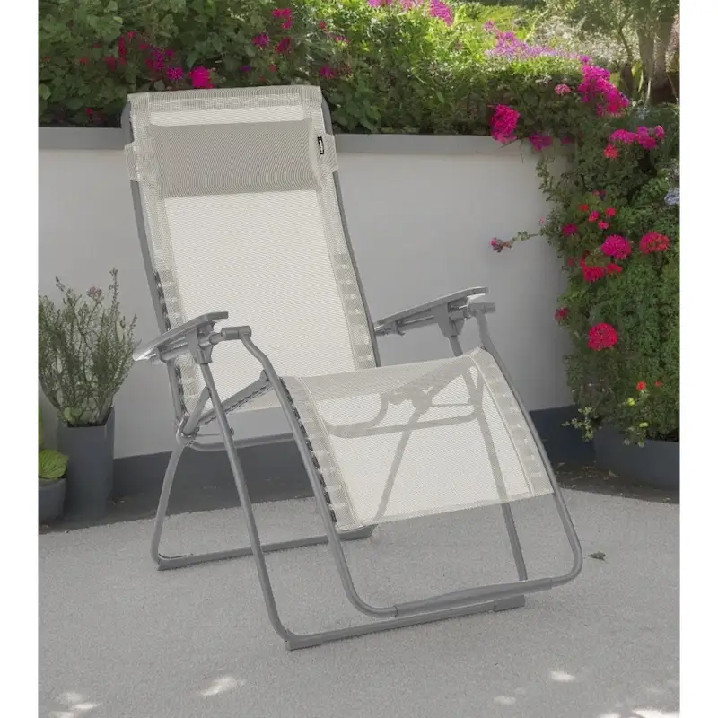 30 Inch Steel Outdoor Zero Gravity Chair with Cushion Sling Seat - 29.9 x 35.4 x 49.2