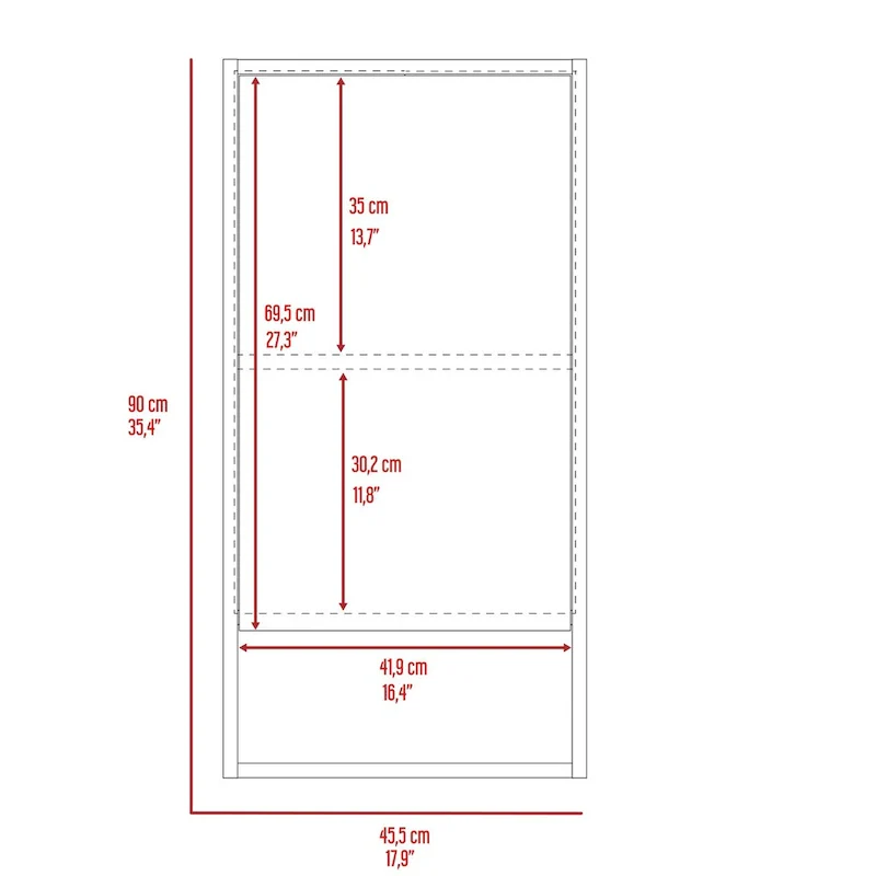 Medicine Cabinet Irvine, One External Shelf, White Finish,High quality and durable