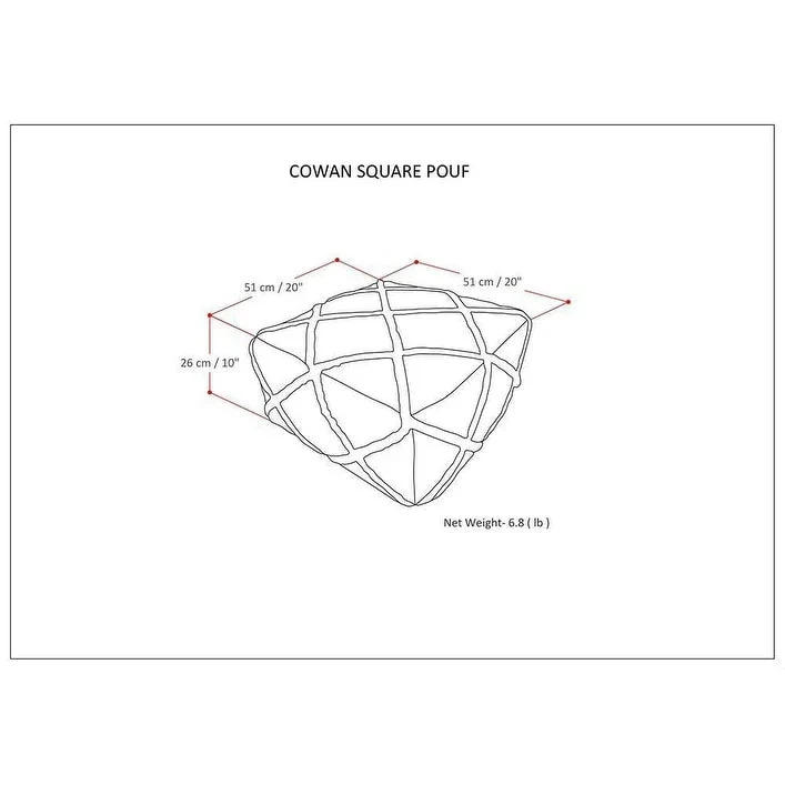 WYNDENHALL Woodley Square Pouf