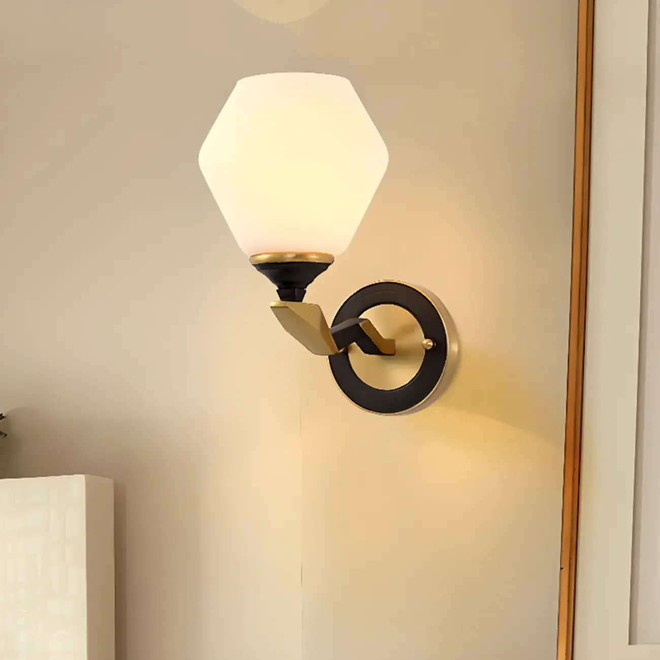 Modern 10 to 14 Inch Geometric Wall Sconce for Residential Use
