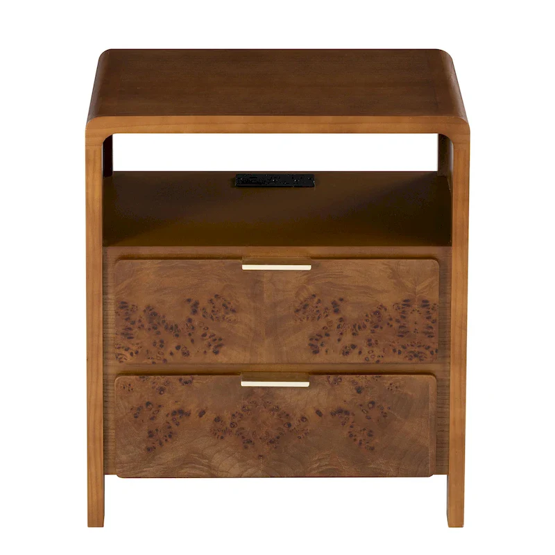 Brown Rustic Farmhouse Fully-Assembled Dresser with Wood Grain Drawers