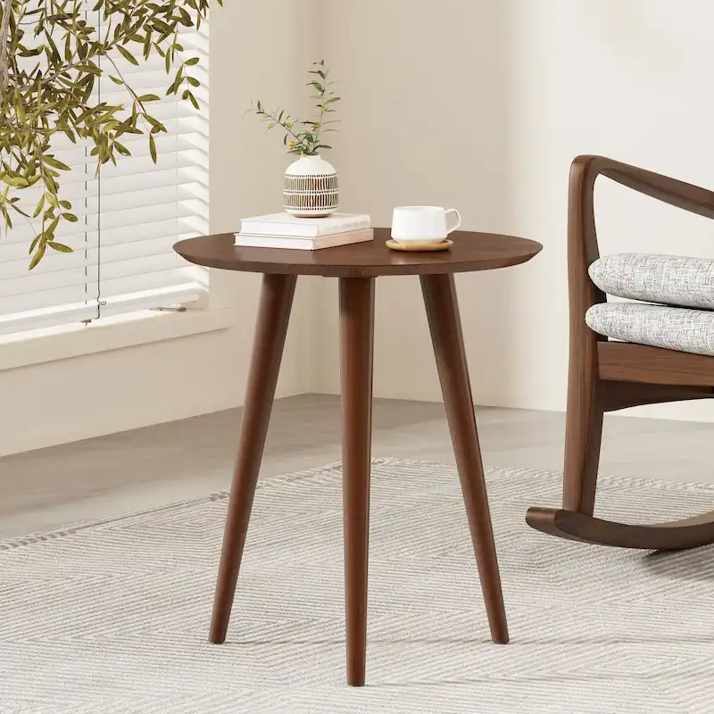 Faux Wood Finish Side Table — 20