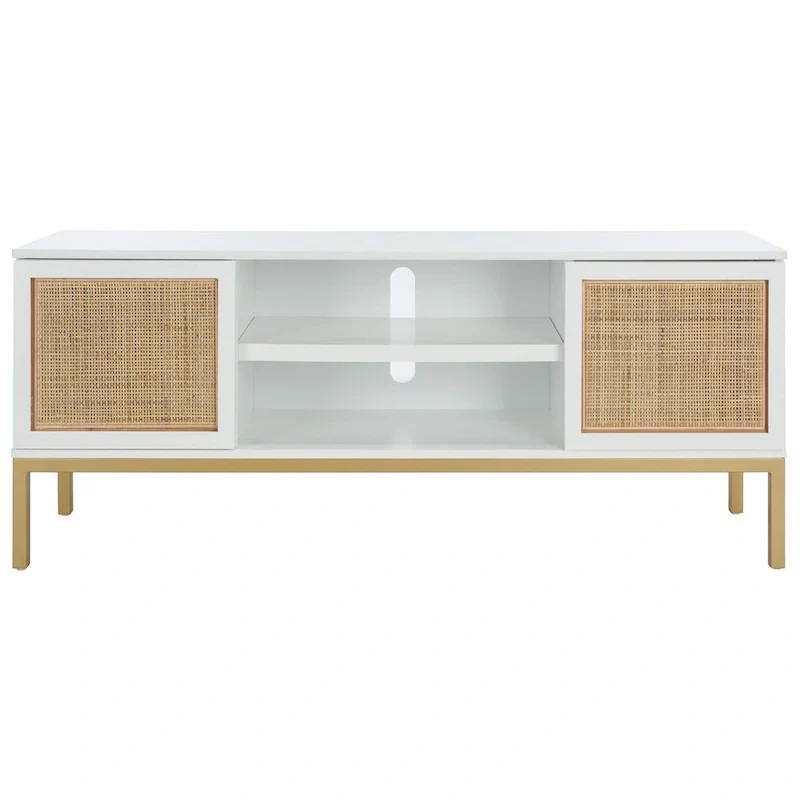 Cristen 1 Shelf Rattan Media Stand - 54  W x 15  D x 22  H - 54Wx15Dx22H