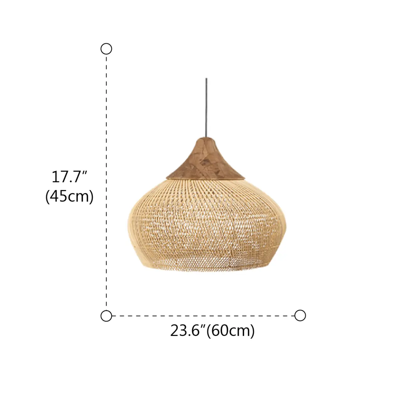 Wabi sabi style Rattan Bamboo Pendant Lights