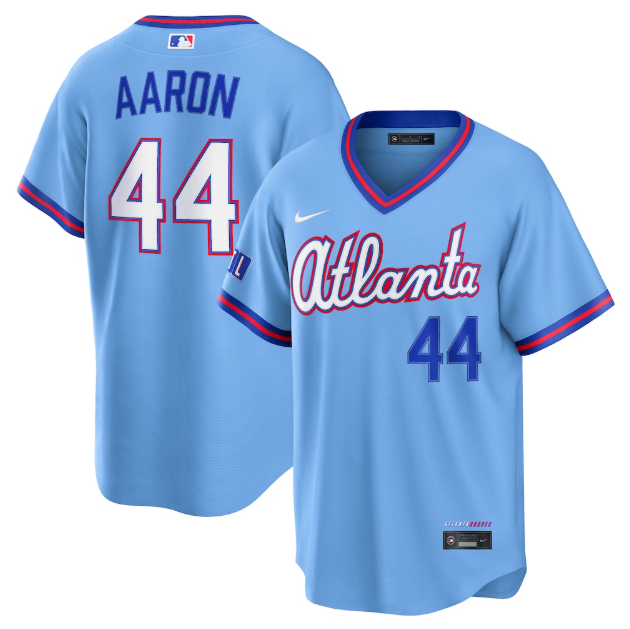 Atlanta Braves Hank Aaron Powder Blue 2026 City Connect Stadium Jersey