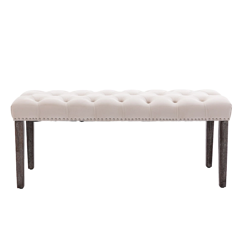 Upholstered Tufted Bench Ottoman Accent Bench