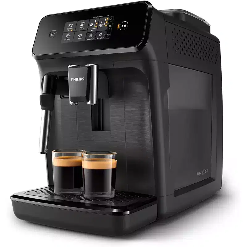 Philips 1200 Fully Automatic Espresso and Coffee Machine with Milk Frother Black