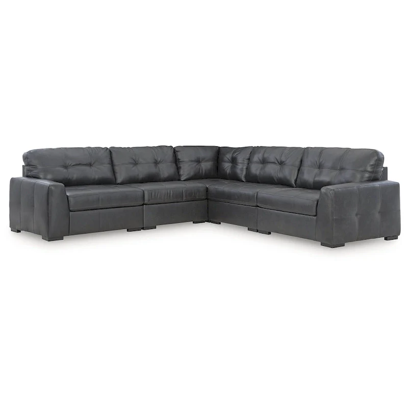 Signature Design by Ashley Brindley Pier Gray 5-Piece Sectional - 128W x 128D x 40H
