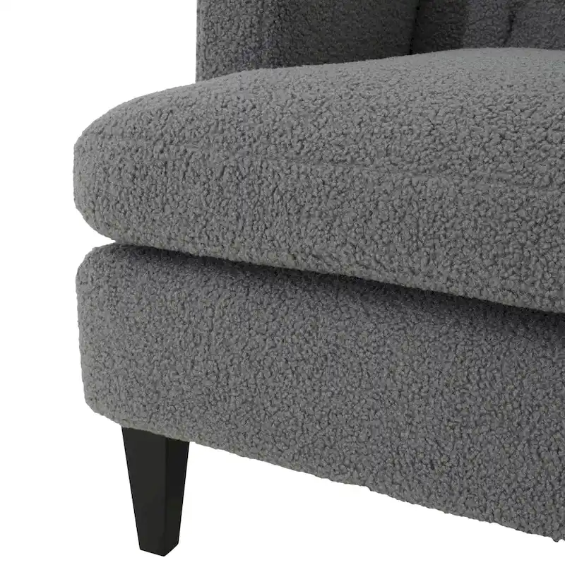 Modern Fabric Accent Chair with Cushion Back