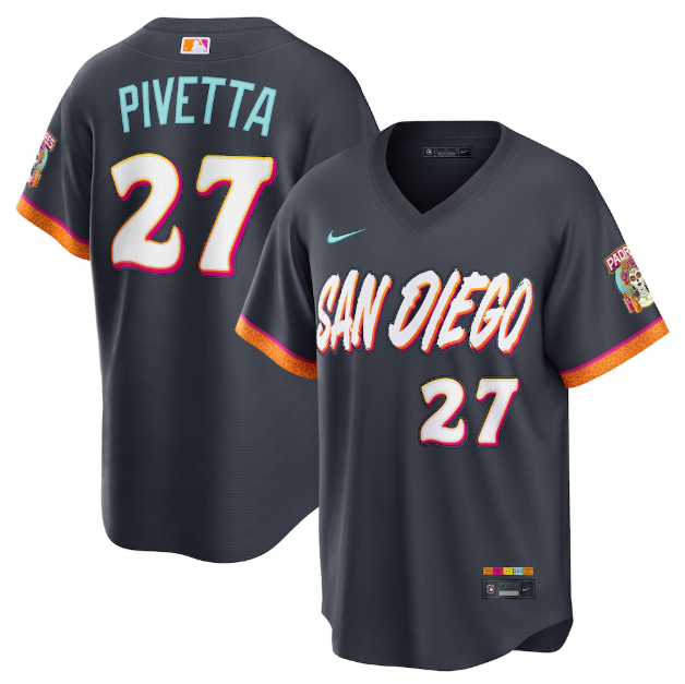San Diego Padres Nick Pivetta Obsidian 2026 City Connect Stadium Jersey