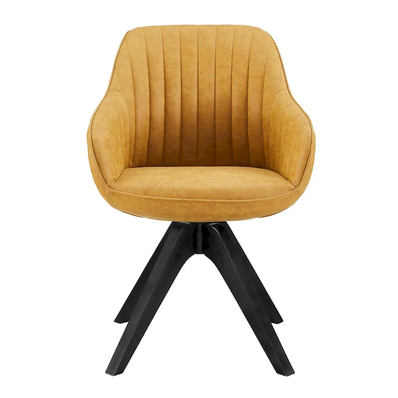 Art Leon Modern Wood Swivel Chair with Oak Legs