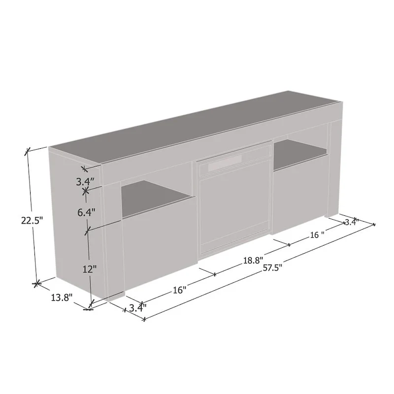 58-inch Electric Fireplace TV Console